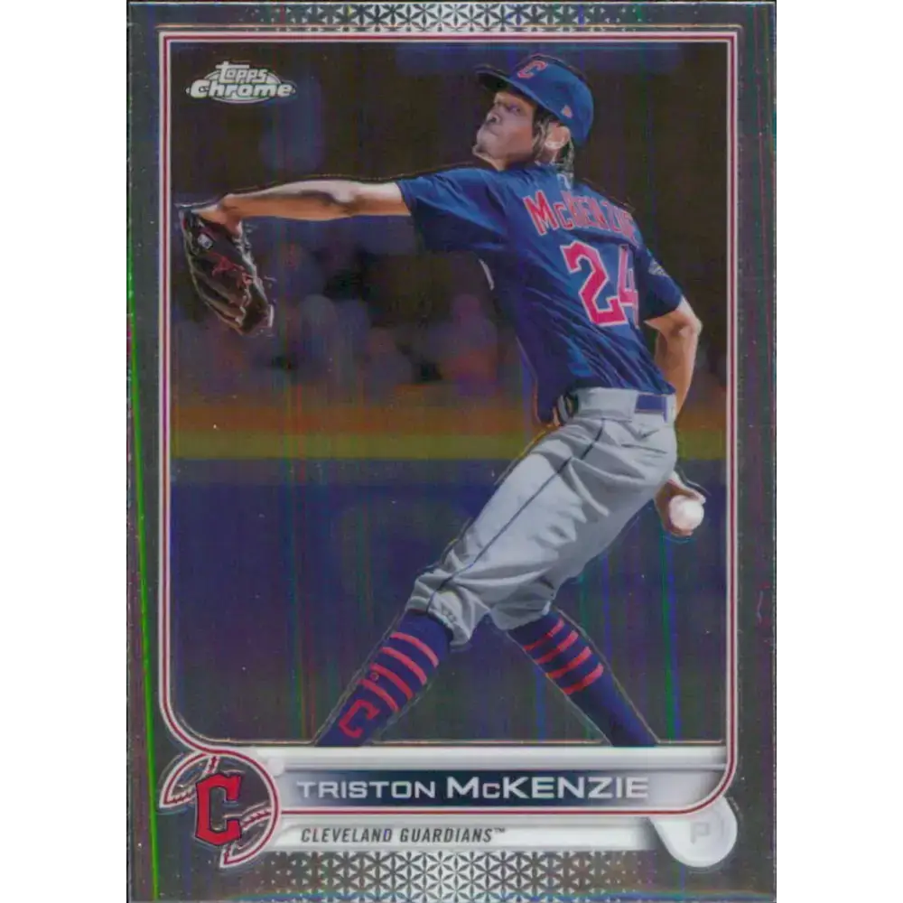 2022 Topps Chrome #142 Triston McKenzie NM-MT Cleveland Guardians Baseball Card - Baseball Card Single