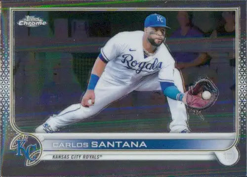 2022 Topps Chrome #143 Carlos Santana NM-MT Royals ID:51623 - Baseball Card Single