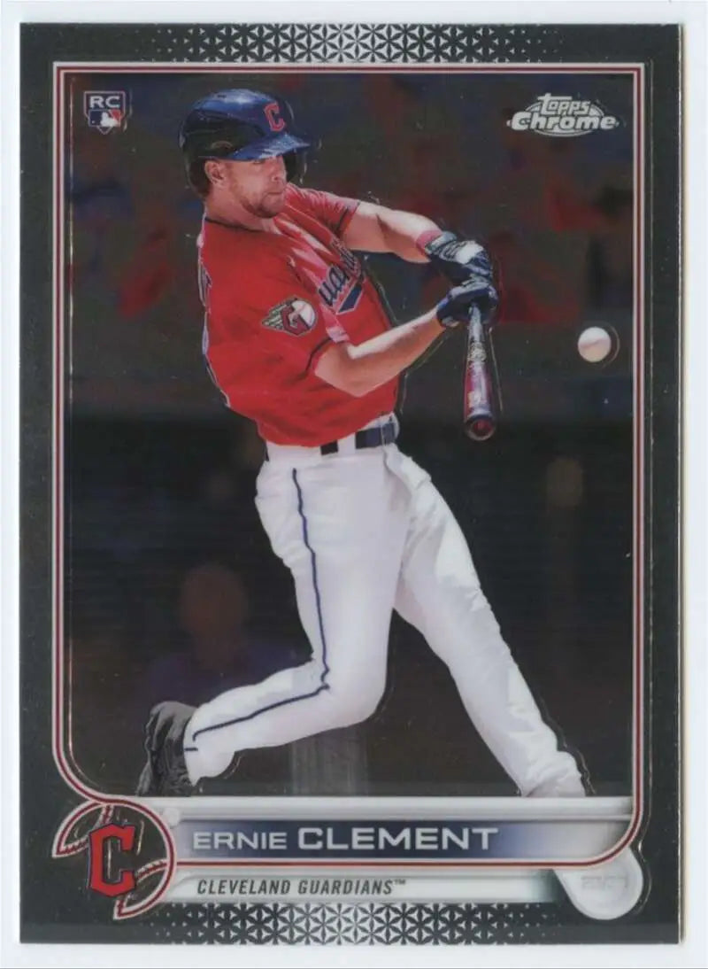 2022 Topps Chrome #145 Ernie Clement NM-MT RC Rookie Cleveland Guardians Baseball Card - Baseball Card Single