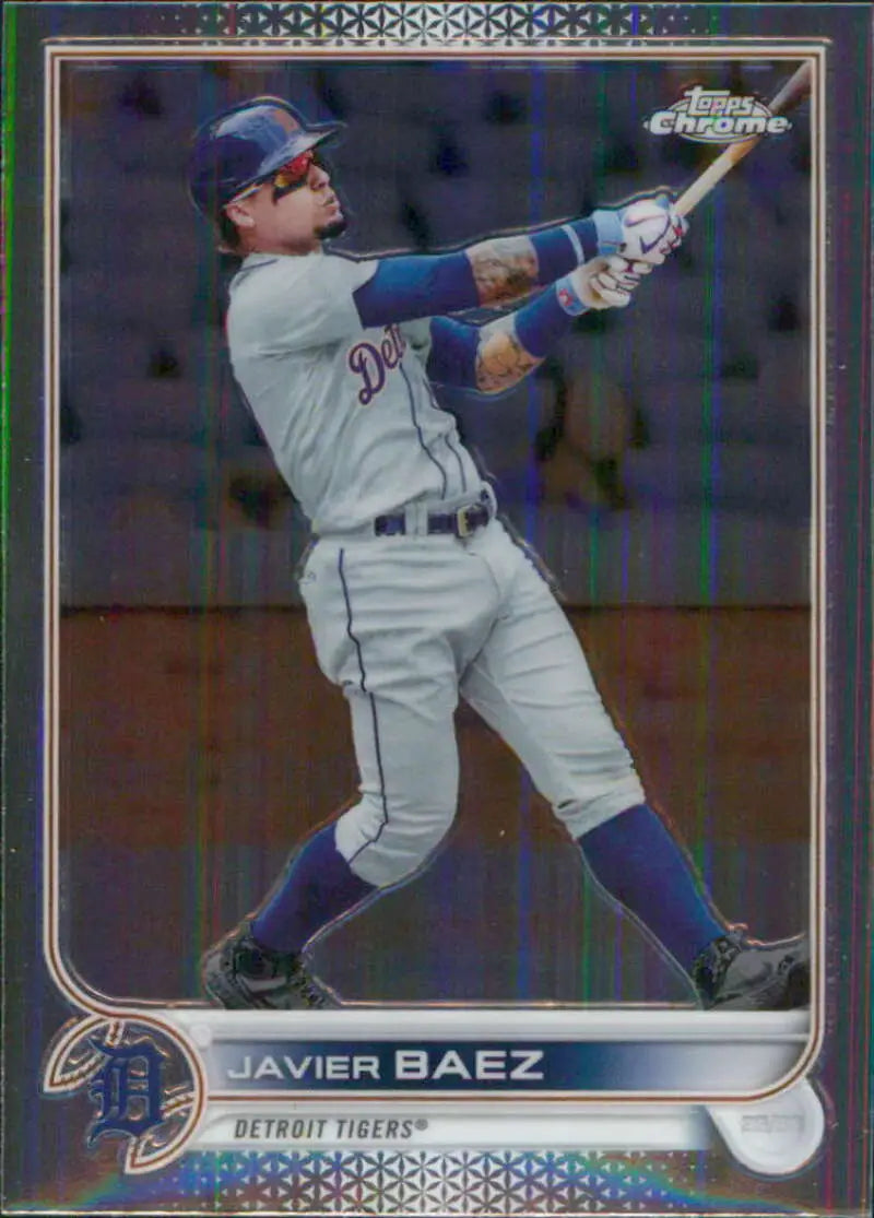 2022 Topps Chrome #147 Javier Baez NM-MT Detroit Tigers Baseball Card - Baseball Card Single