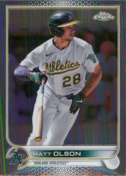 2022 Topps Chrome #148 Matt Olson NM-MT Oakland Athletics Baseball Card - Baseball Card Single