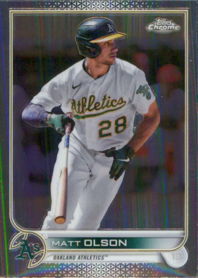 2022 Topps Chrome #148 Matt Olson NM-MT Oakland Athletics Baseball Card - Baseball Card Single