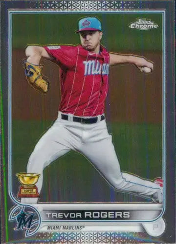 2022 Topps Chrome #15 Trevor Rogers NM-MT Marlins ID:51593 - Baseball Card Single