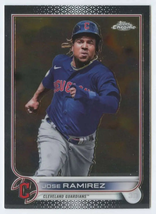 2022 Topps Chrome #151 Jose Ramirez NM-MT Cleveland Guardians Baseball Card - Baseball Card Single