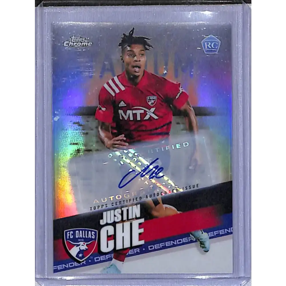 2022 Topps Chrome #157 Justin Che NM-MT Auto FC Dallas - Soccer Card Single