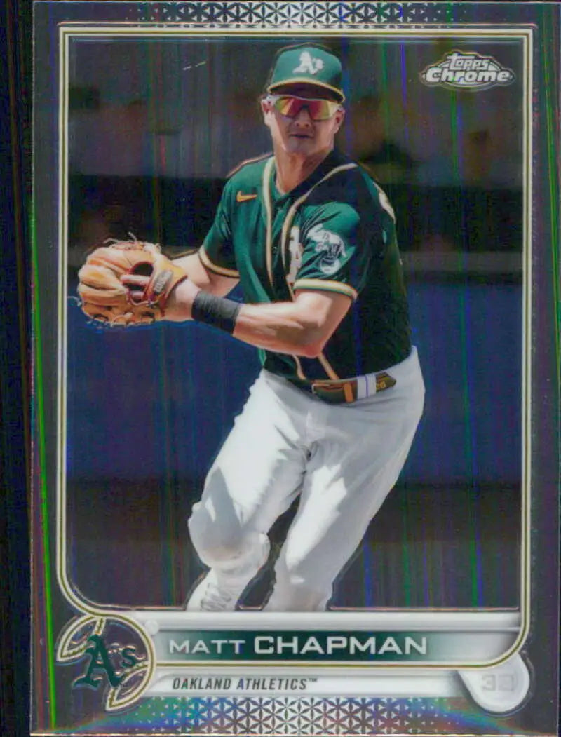 2022 Topps Chrome #168 Matt Chapman NM-MT Oakland Athletics Baseball Card - Baseball Card Single