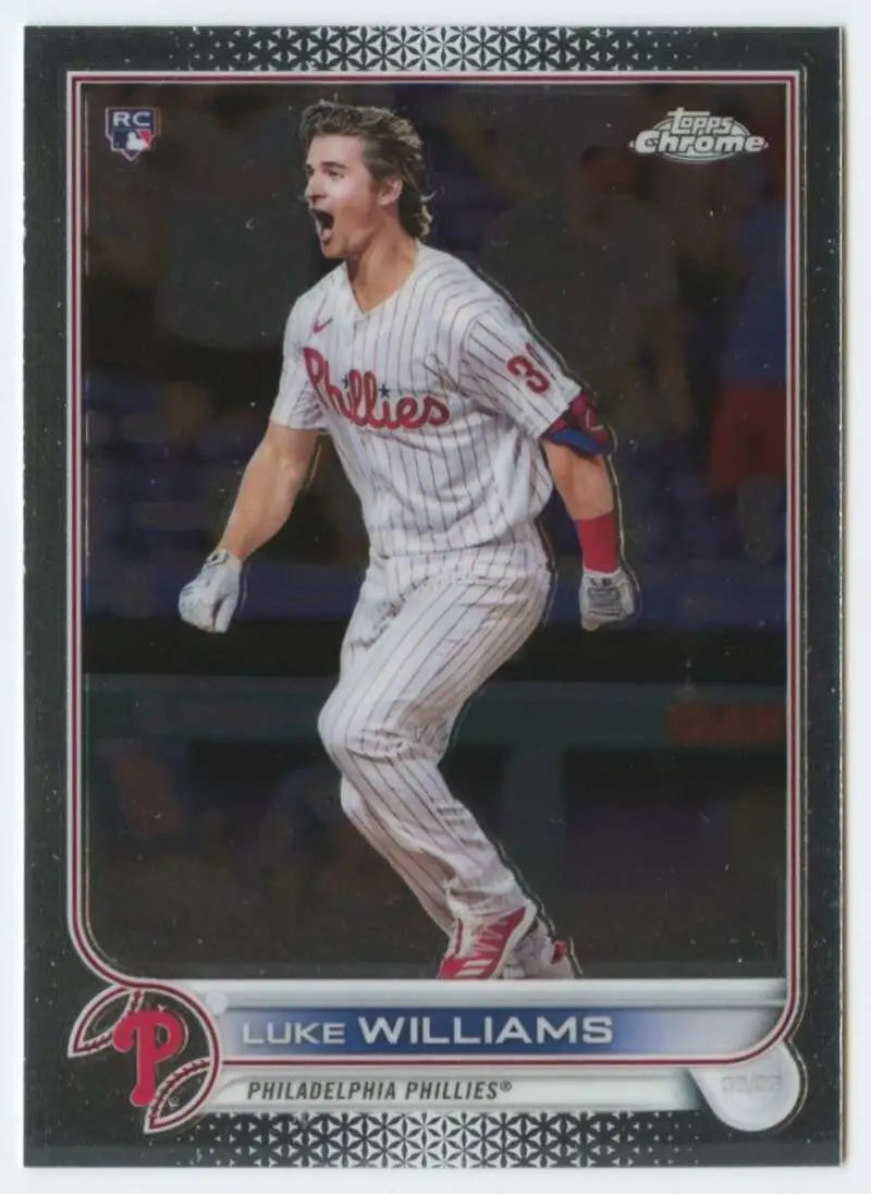 2022 Topps Chrome #170 Luke Williams NM-MT RC Rookie Philadelphia Phillies Baseball Card - Baseball Card Single