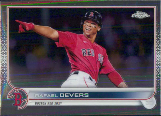 2022 Topps Chrome #171 Rafael Devers NM-MT Boston Red Sox Baseball Card - Baseball Card Single