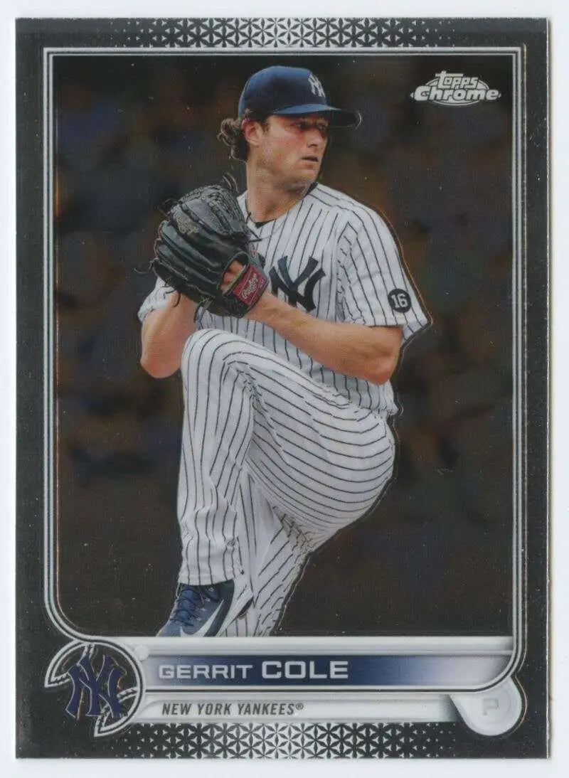 2022 Topps Chrome #179 Gerrit Cole NM-MT New York Yankees Baseball Card - Baseball Card Single