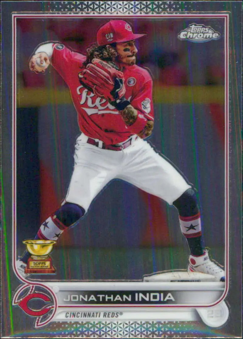 2022 Topps Chrome #182 Jonathan India NM-MT Cincinnati Reds Baseball Card - Baseball Card Single