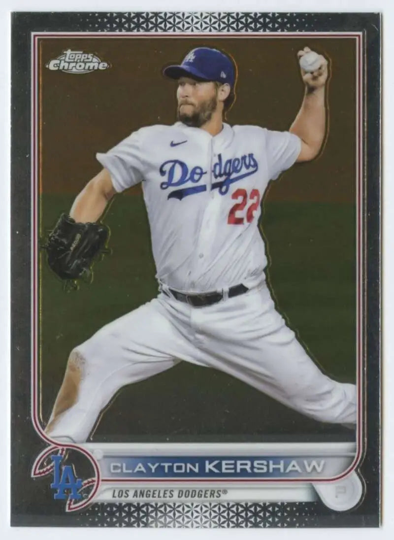 2022 Topps Chrome #183 Clayton Kershaw NM-MT Los Angeles Dodgers Baseball Card - Baseball Card Single