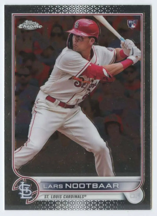 2022 Topps Chrome #19 Lars Nootbaar NM-MT RC Rookie St. Louis Cardinals Baseball Card - Baseball Card Single