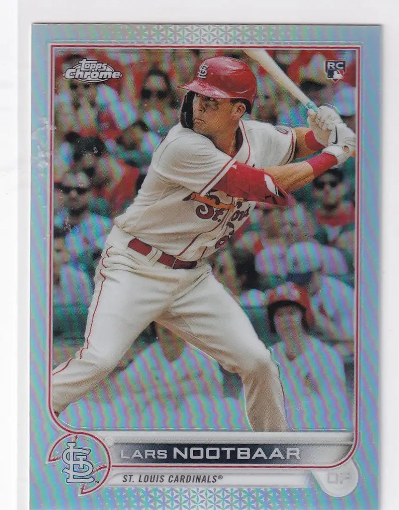 2022 TOPPS CHROME #19 LARS NOOTBAAR REFRACTOR- ST LOUIS CARDINALS - Baseball Card Single