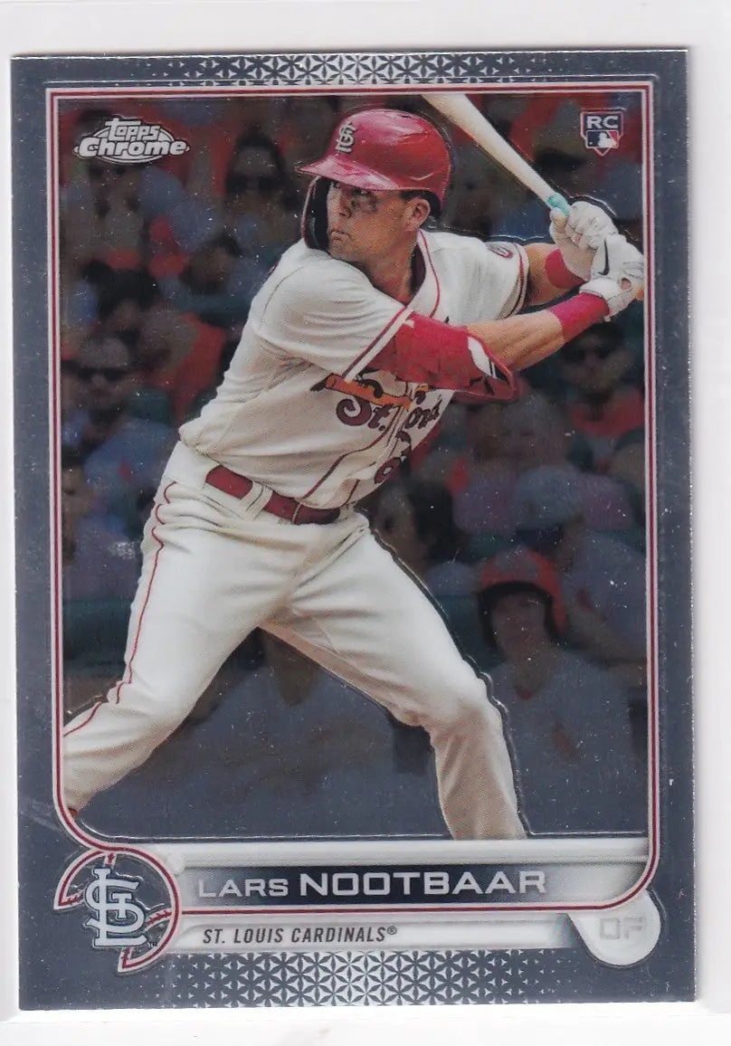 2022 TOPPS CHROME #19 LARS NOOTBAAR- ST LOUIS CARDINALS - Baseball Card Single