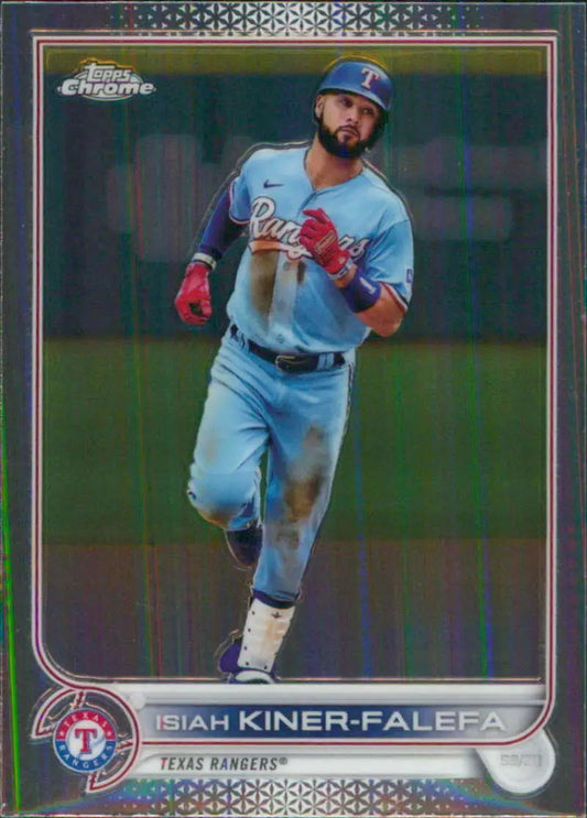 2022 Topps Chrome #192 Isiah Kiner-Falefa NM-MT Texas Rangers Baseball Card - Baseball Card Single