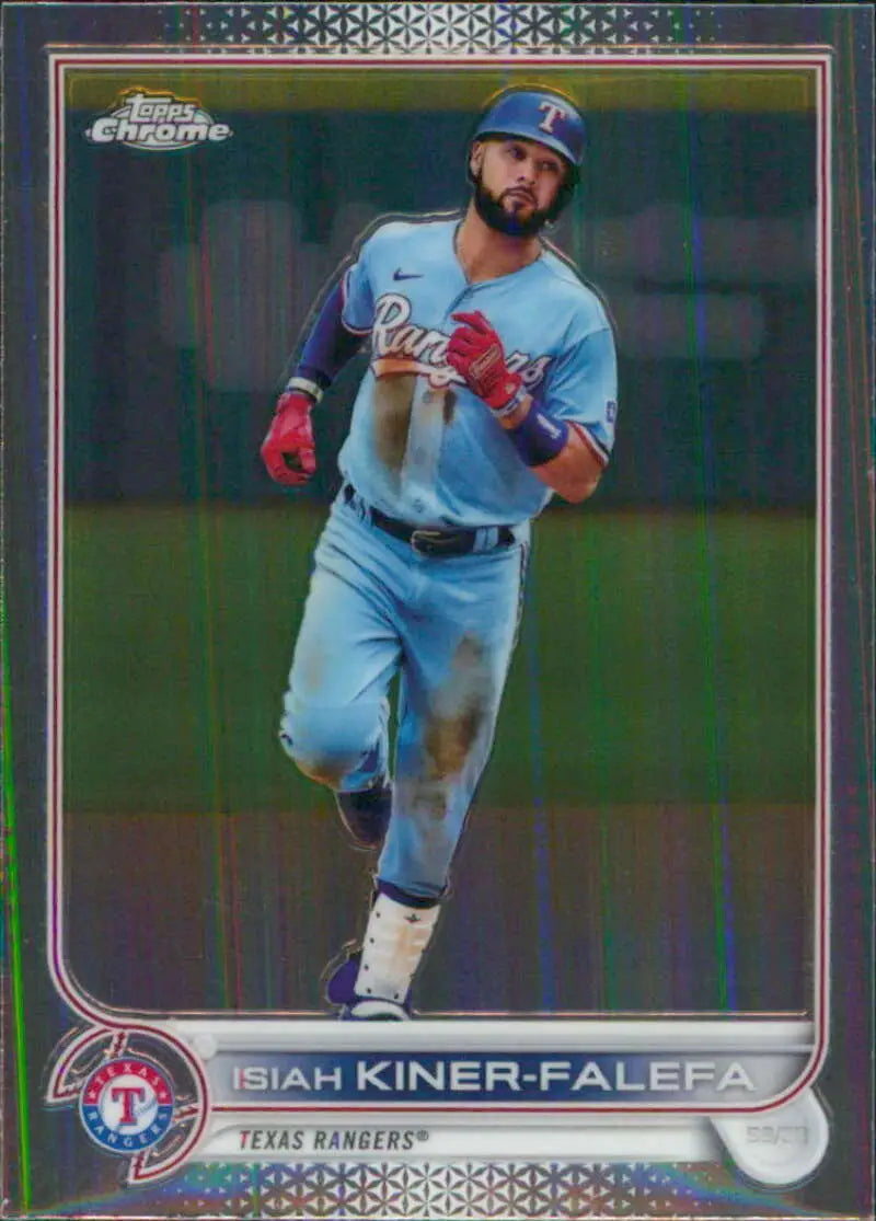 2022 Topps Chrome #192 Isiah Kiner-Falefa NM-MT Texas Rangers Baseball Card - Baseball Card Single