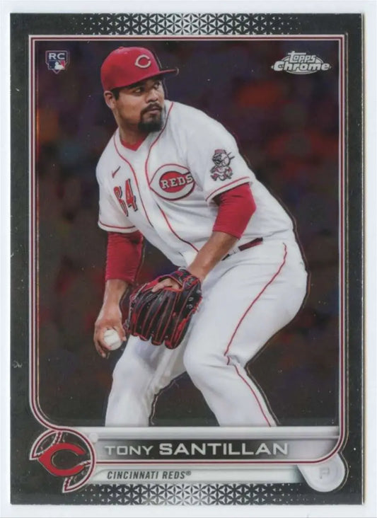 2022 Topps Chrome #193 Tony Santillan NM-MT RC Rookie Cincinnati Reds Baseball Card - Baseball Card Single