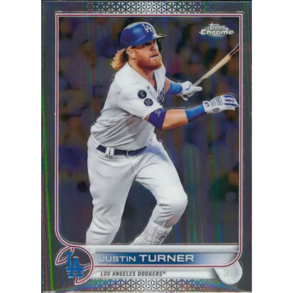 2022 Topps Chrome #194 Justin Turner NM-MT Los Angeles Dodgers Baseball Card - Baseball Card Single