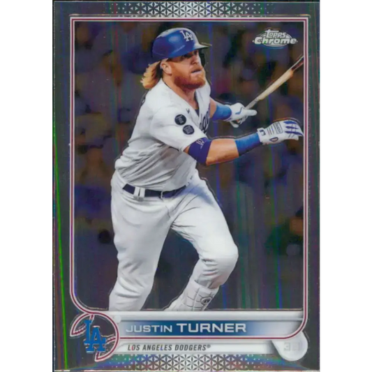 2022 Topps Chrome #194 Justin Turner NM-MT Los Angeles Dodgers Baseball Card - Baseball Card Single