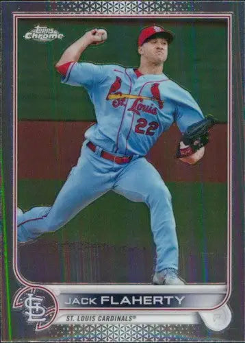 2022 Topps Chrome #195 Jack Flaherty NM-MT Cardinals ID:51604 - Baseball Card Single