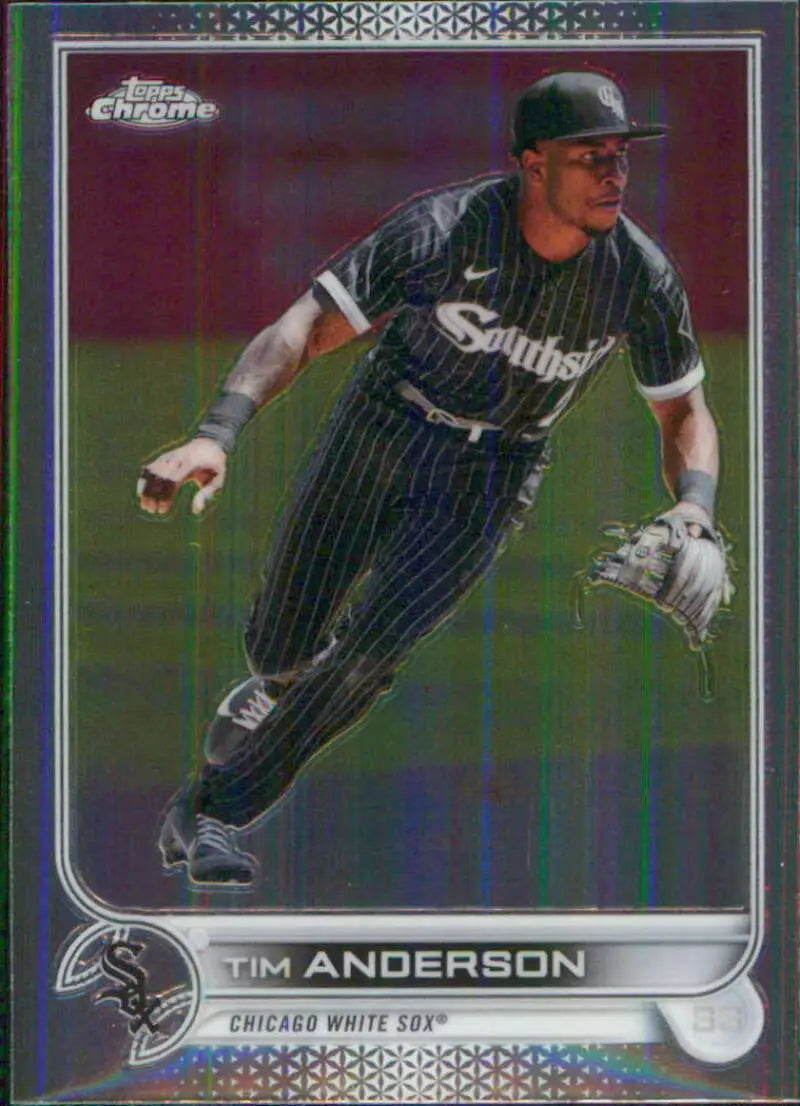 2022 Topps Chrome #197 Tim Anderson NM-MT Chicago White Sox Baseball Card - Baseball Card Single