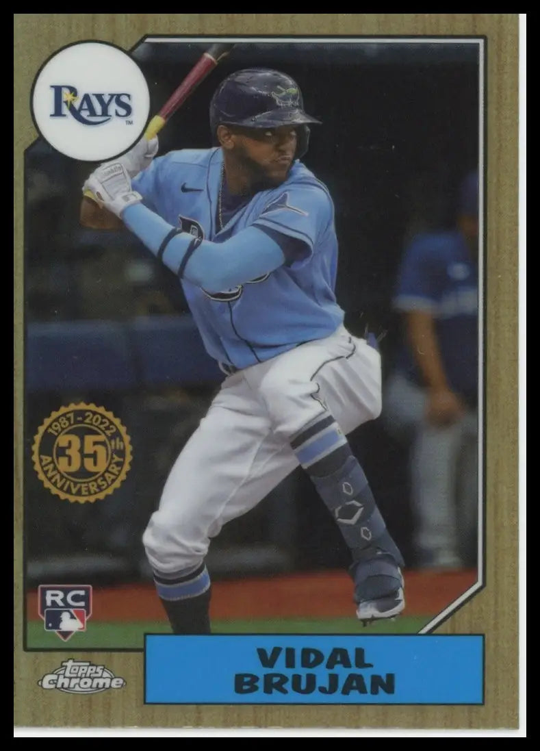 2022 Topps Chrome - 1987 35th Anniversary Vidal Brujan 87BC-17 Tampa Bay Rays NM - Baseball Card Single