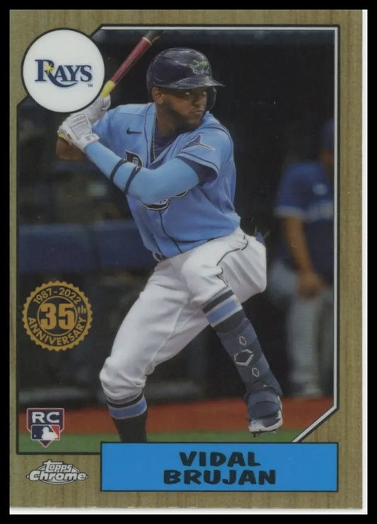 2022 Topps Chrome - 1987 35th Anniversary Vidal Brujan 87BC-17 Tampa Bay Rays NM - Baseball Card Single