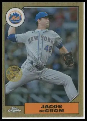 2022 Topps Chrome - 1987 Topps Baseball 35th Anniversary Complete Your Set Pick - 87BC-7 Jacob deGrom - Baseball Card