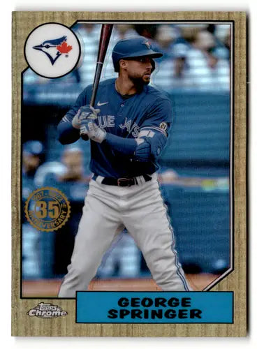 2022 Topps Chrome 1987 Baseball Refractor #87BC-8 George Springer NM-MT ID:50838 - Baseball Card Single