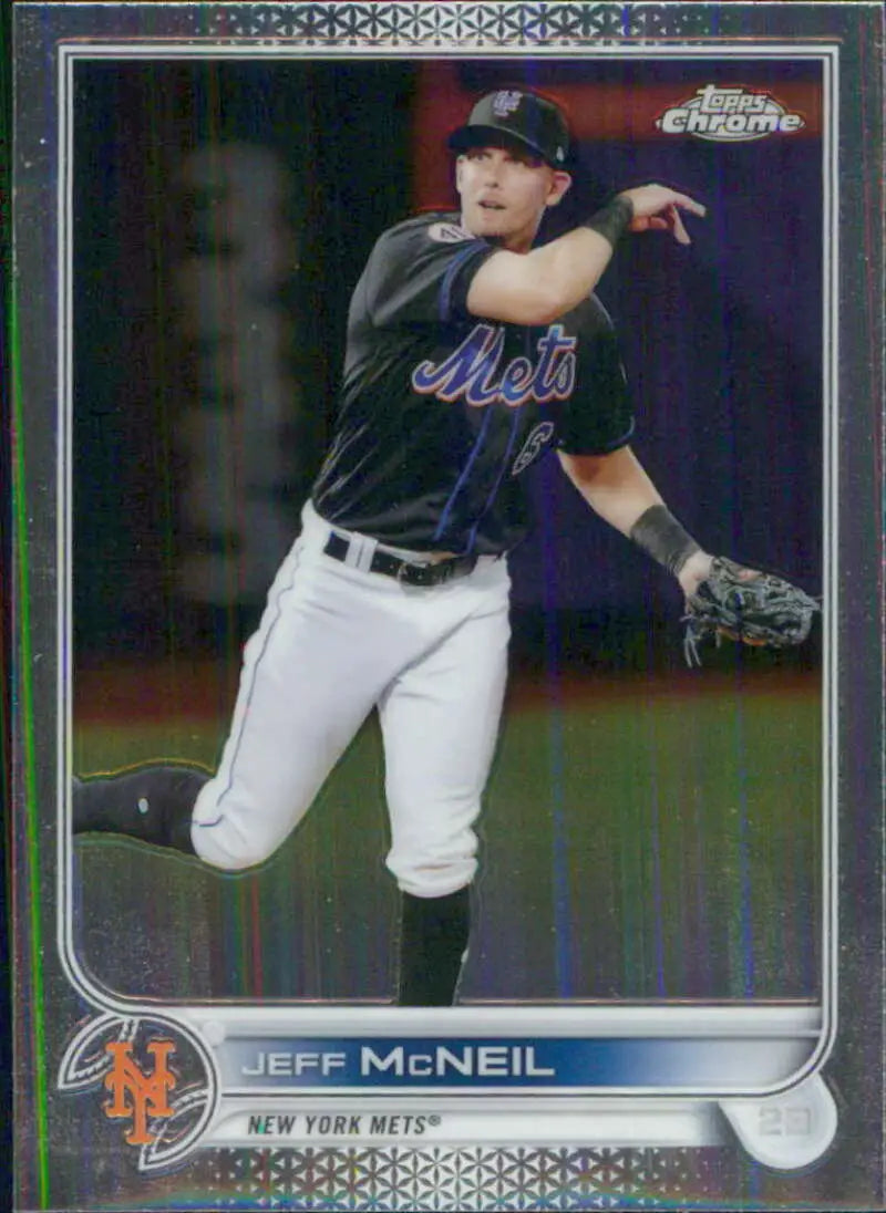 2022 Topps Chrome #2 Jeff McNeil NM-MT New York Mets Baseball Card - Baseball Card Single