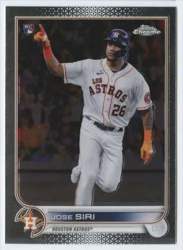 Jose Siri baseball card with original gloss from 2022 Topps Chrome Rookie Astros