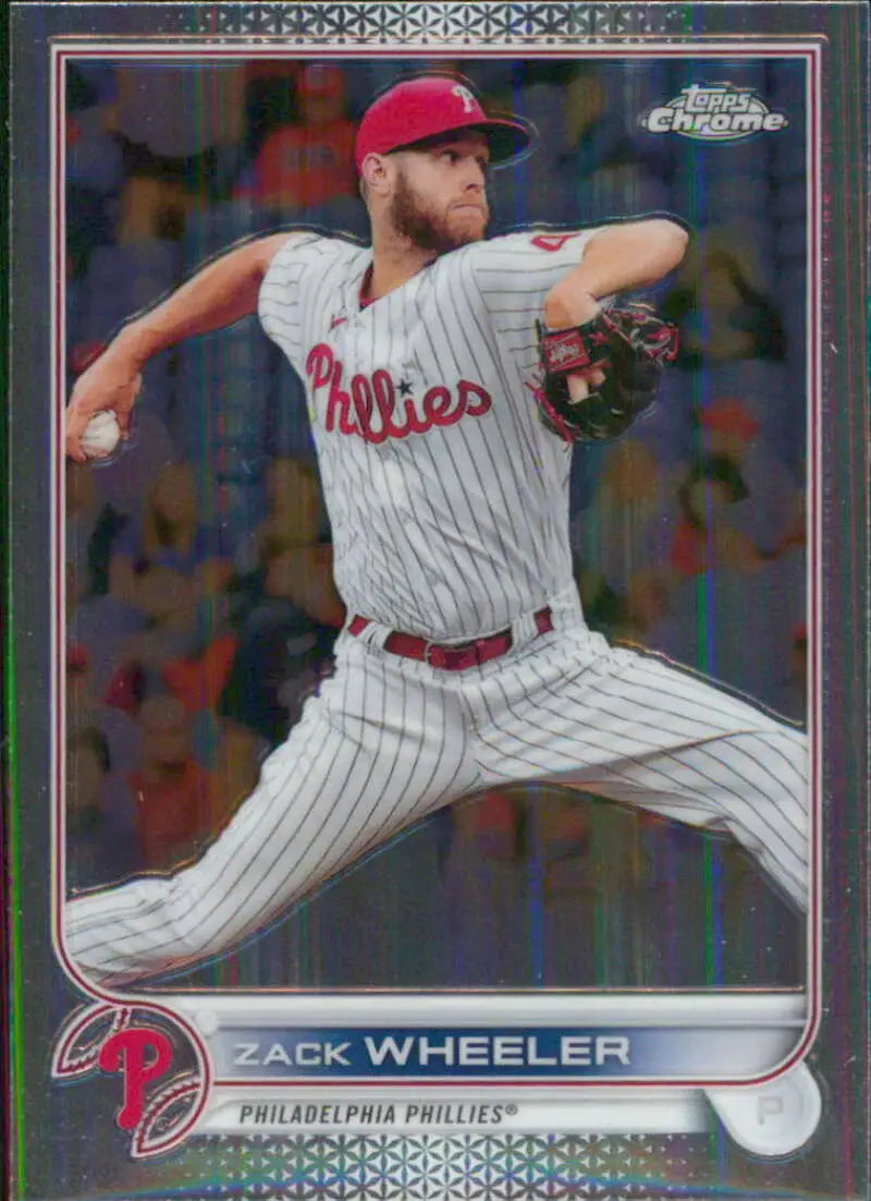 2022 Topps Chrome #207 Zack Wheeler NM-MT Philadelphia Phillies Baseball Card - Baseball Card Single