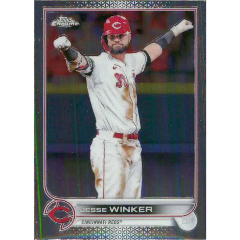 2022 Topps Chrome #21 Jesse Winker NM-MT Cincinnati Reds Baseball Card - Baseball Card Single