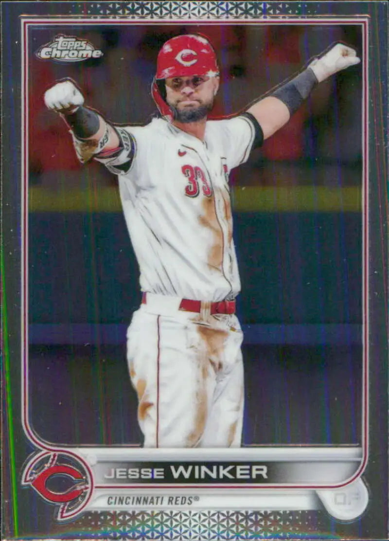 2022 Topps Chrome #21 Jesse Winker NM-MT Cincinnati Reds Baseball Card - Baseball Card Single