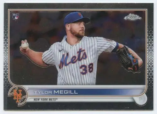 2022 Topps Chrome Tylor Megill rookie baseball card with original gloss Mets ID 47766