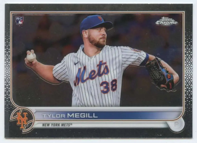2022 Topps Chrome #212 Tylor Megill NM-MT RC Rookie New York Mets Baseball Card - Baseball Card Single