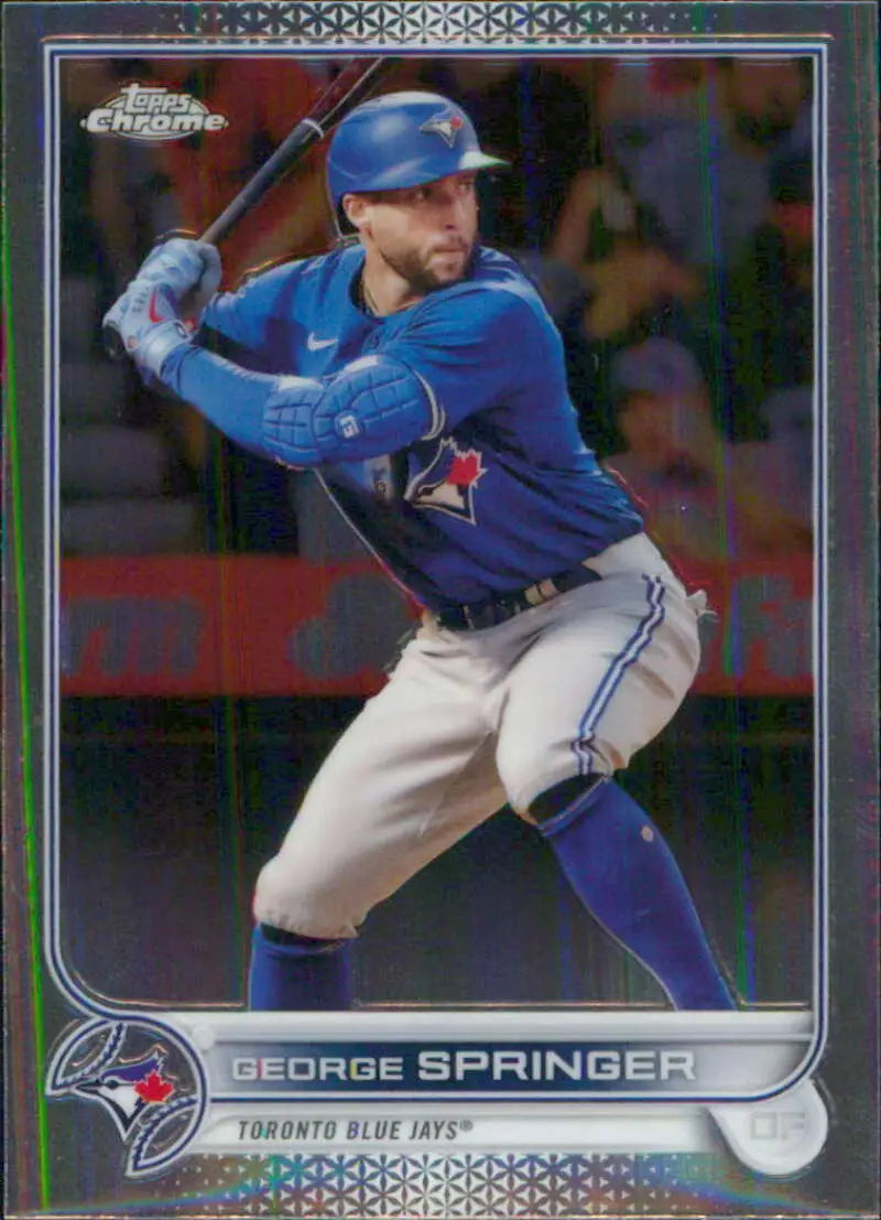 2022 Topps Chrome #214 George Springer NM-MT Toronto Blue Jays Baseball Card - Baseball Card Single