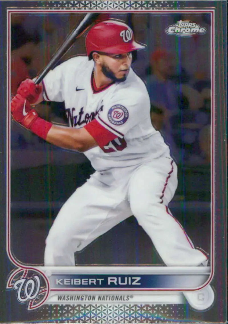 2022 Topps Chrome #218 Keibert Ruiz NM-MT Washington Nationals Baseball Card - Baseball Card Single