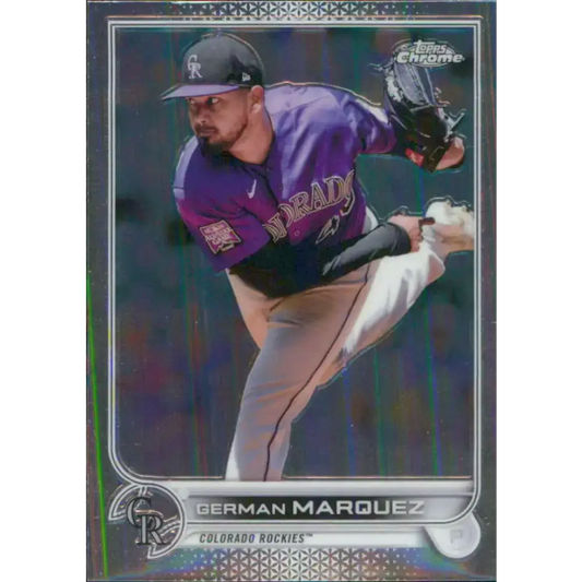 2022 Topps Chrome #219 German Marquez NM-MT Colorado Rockies Baseball Card - Baseball Card Single