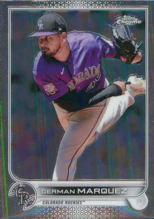 2022 Topps Chrome #219 German Marquez NM-MT Colorado Rockies Baseball Card - Baseball Card Single