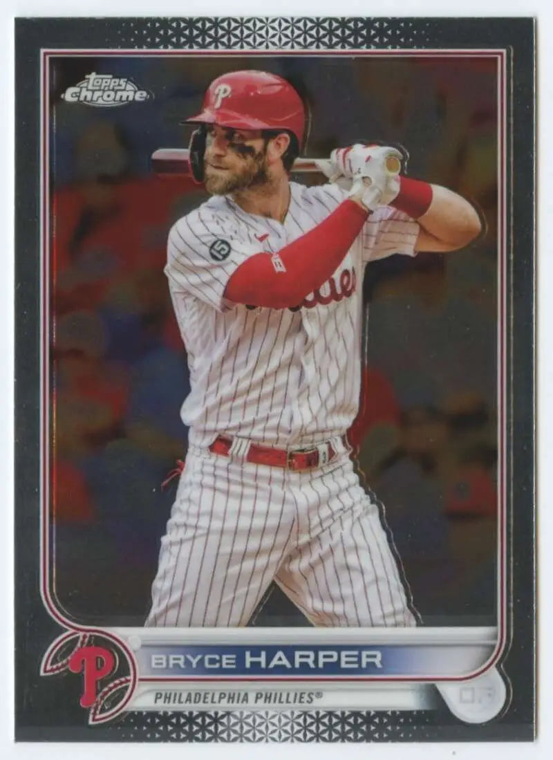 2022 Topps Chrome #220 Bryce Harper NM-MT Philadelphia Phillies Baseball Card - Baseball Card Single
