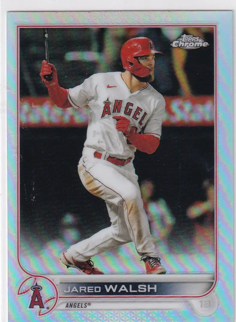 2022 TOPPS CHROME #24 JARED WALSH REFRACTOR- ANGELS - Baseball Card Single