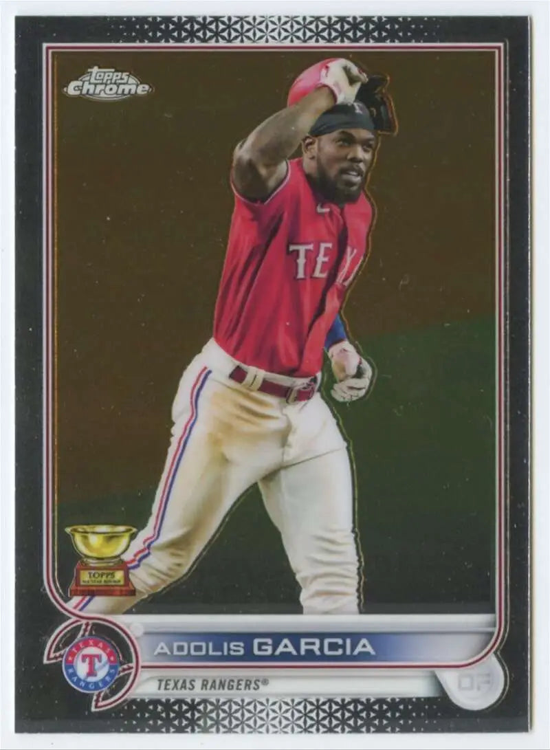 2022 Topps Chrome #25 Adolis Garcia NM-MT Texas Rangers Baseball Card - Baseball Card Single
