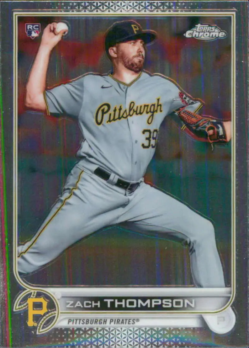 2022 Topps Chrome #30 Zach Thompson NM-MT RC Rookie Pittsburgh Pirates Baseball Card - Baseball Card Single