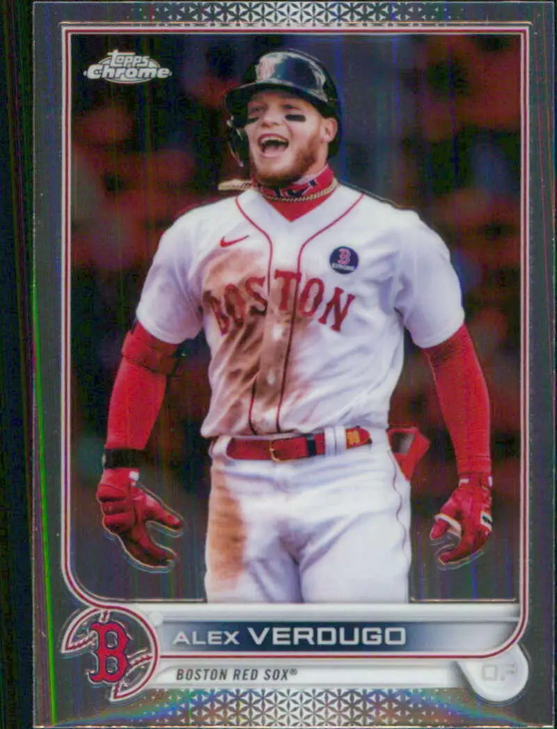 2022 Topps Chrome #33 Alex Verdugo NM-MT Boston Red Sox Baseball Card - Baseball Card Single