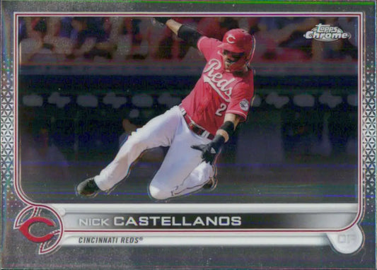 2022 Topps Chrome #4 Nick Castellanos NM-MT Cincinnati Reds Baseball Card - Baseball Card Single