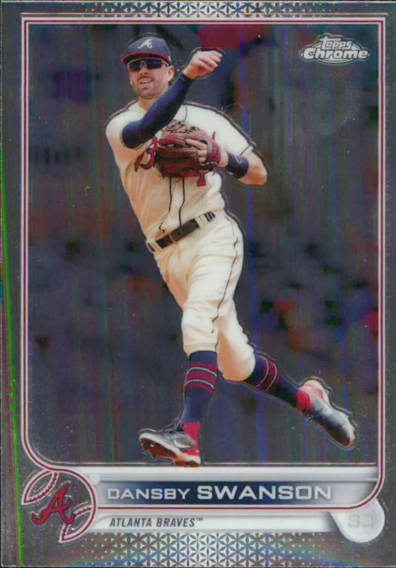 2022 Topps Chrome #46 Dansby Swanson NM-MT Atlanta Braves Baseball Card - Baseball Card Single