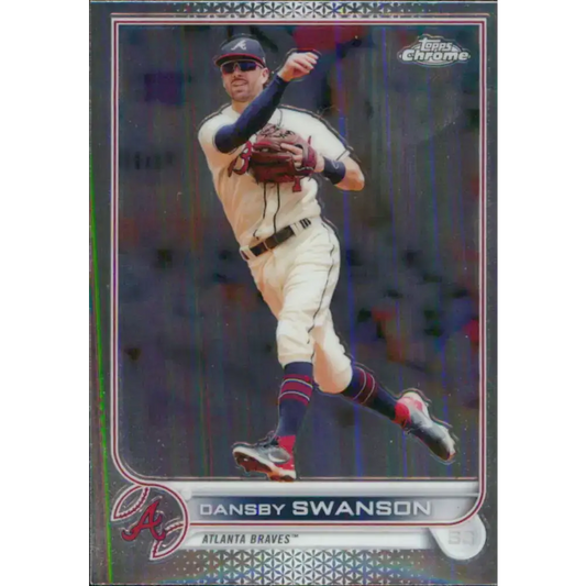 2022 Topps Chrome #46 Dansby Swanson NM-MT Atlanta Braves Baseball Card - Baseball Card Single