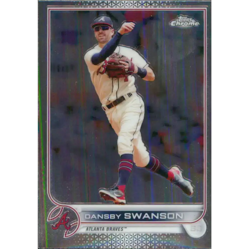 2022 Topps Chrome #46 Dansby Swanson NM-MT Atlanta Braves Baseball Card - Baseball Card Single