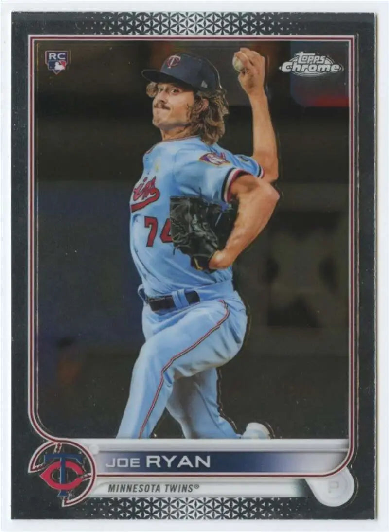 2022 Topps Chrome #48 Joe Ryan NM-MT RC Rookie Minnesota Twins Baseball Card - Baseball Card Single